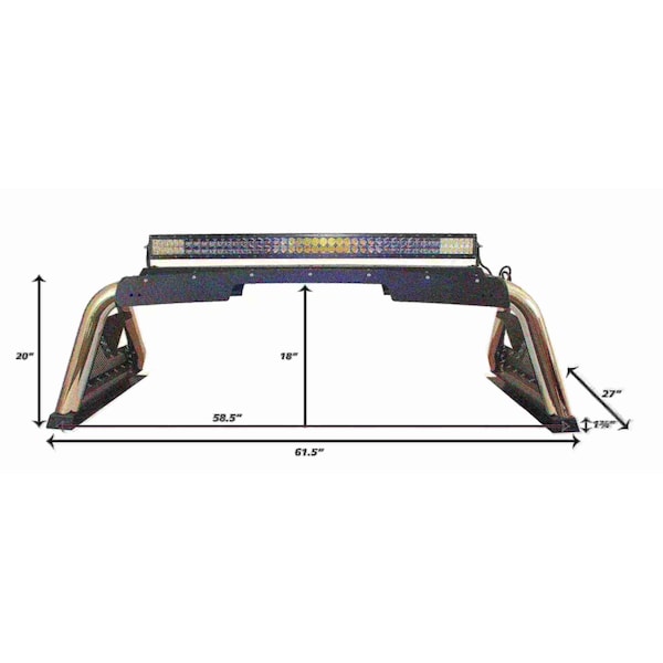 Go Rhino 16-C TACOMA/15-C COLORADO/CANYON SPORT BAR 2.0 WITH POWERED CENTER OPT 915600T - main
